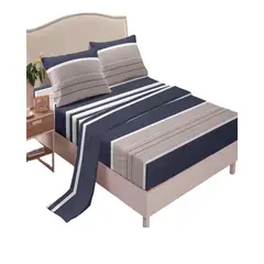 GENERICO - SABANA 200 HILOS 2 PLAZAS CON DISEÑO