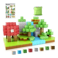 VIDA BUENAS - Juguete Magnético De Mine-craft 75 Unidades De Bloque Mag