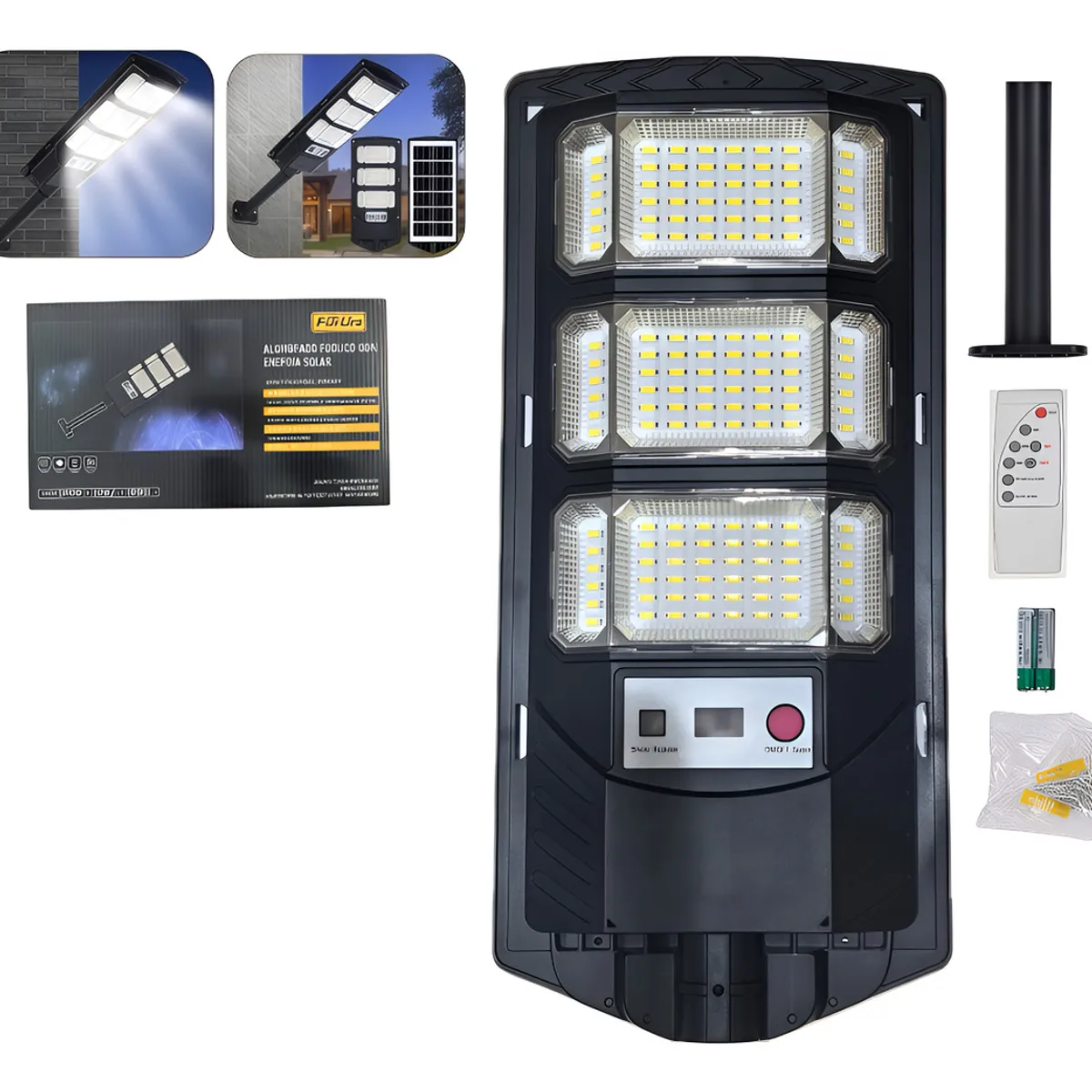 GENERICO - Foco Reflectore Solar Exterior Luces Led Con Soporte Y Mando