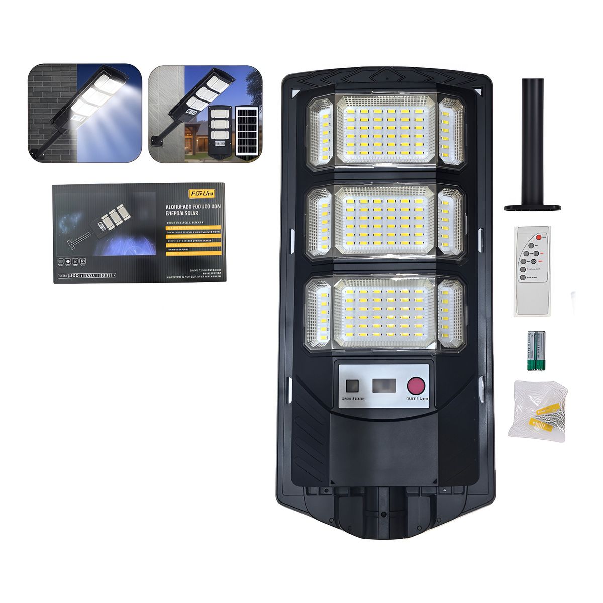 GENERICO - Foco Reflectore Solar Exterior Luces Led Con Soporte Y Mando