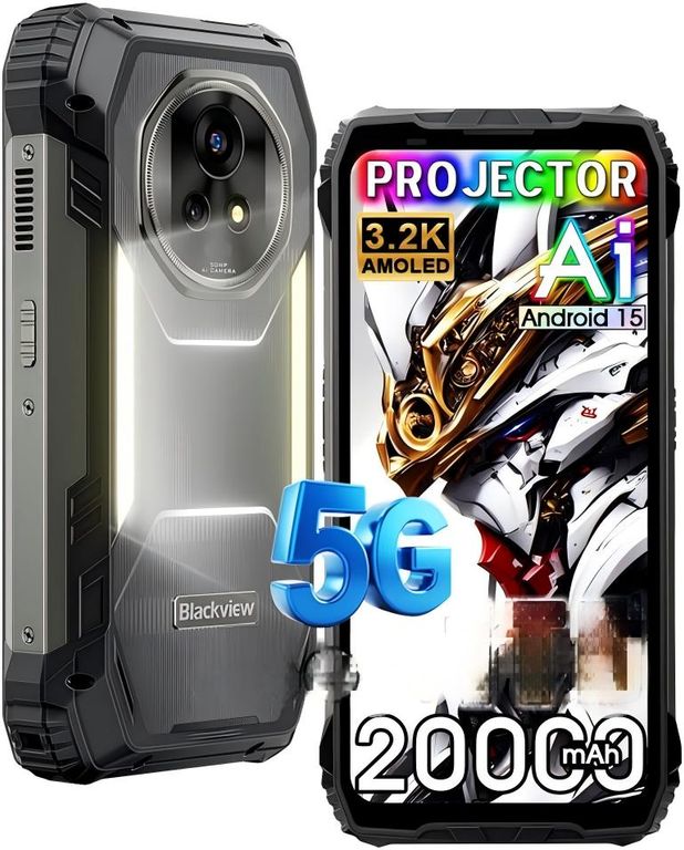 BLACKVIEW XPLORE 2 5G Celular 36GB+256GB 20000mAh Android15 Smartphone