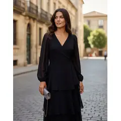 LUNA - Vestido De Fiesta Envolvente Javiera