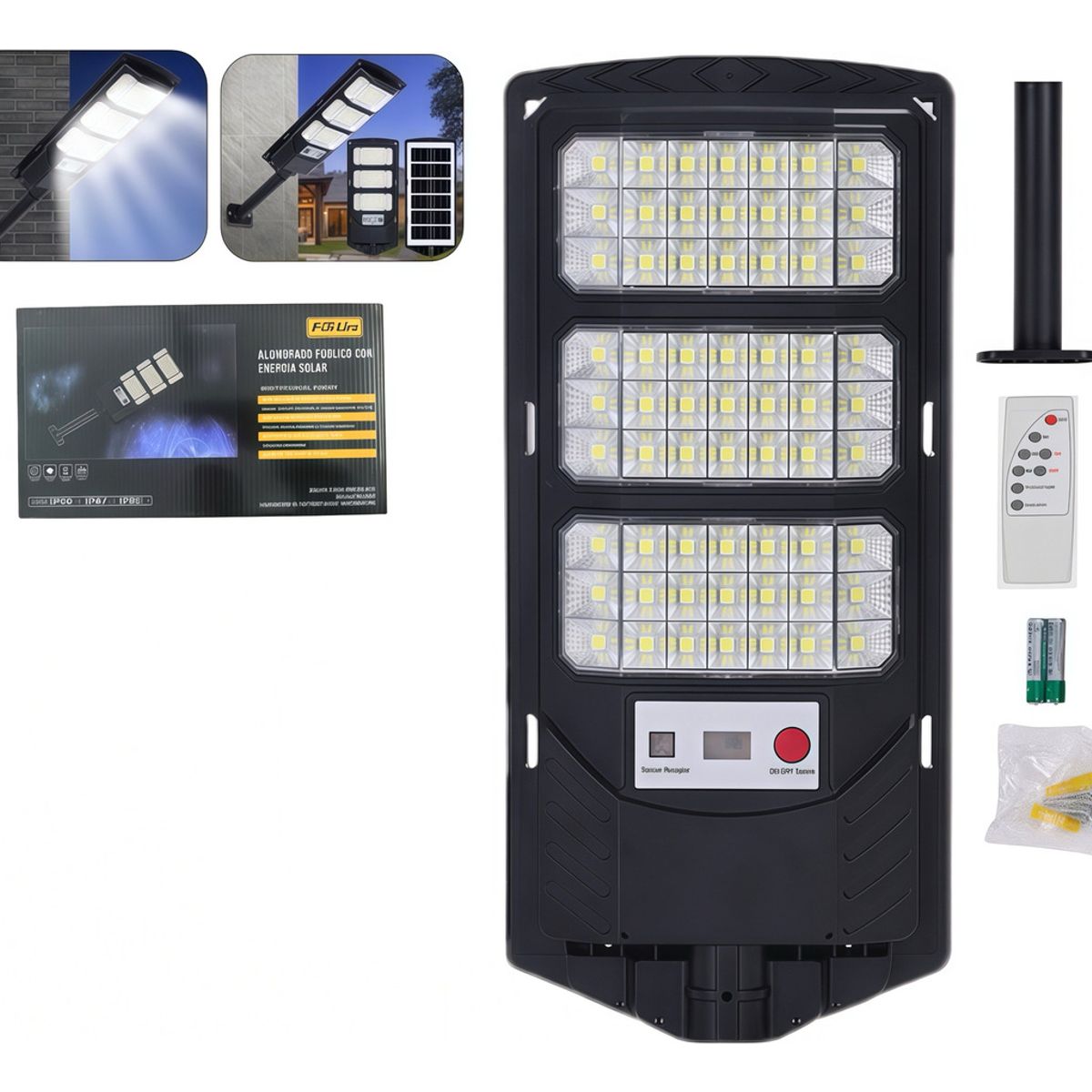 GENERICO - Foco Solar Reflectores Exterior 300w Con Sensor De Movimient