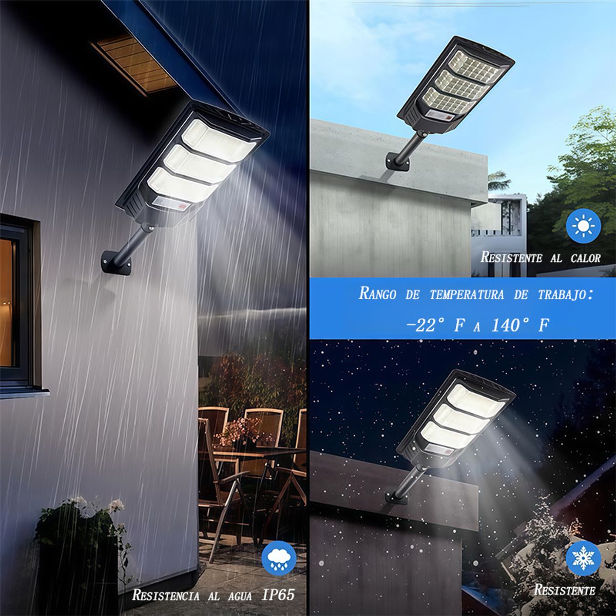 GENERICO - Foco Solar Reflectores Exterior 300w Con Sensor De Movimient