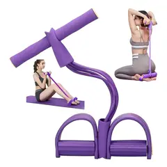 GENERICO - Banda Tubo Elastico Flex Fitness Pedal Manilla Cuepo Violeta