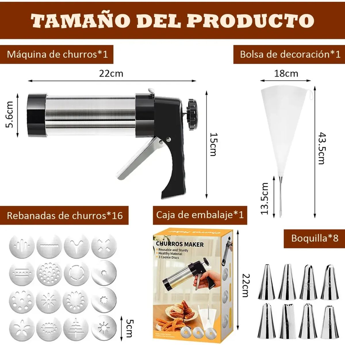 GENERICO - Churrera Churros Duya Maquina Para Hacer Churros Manual