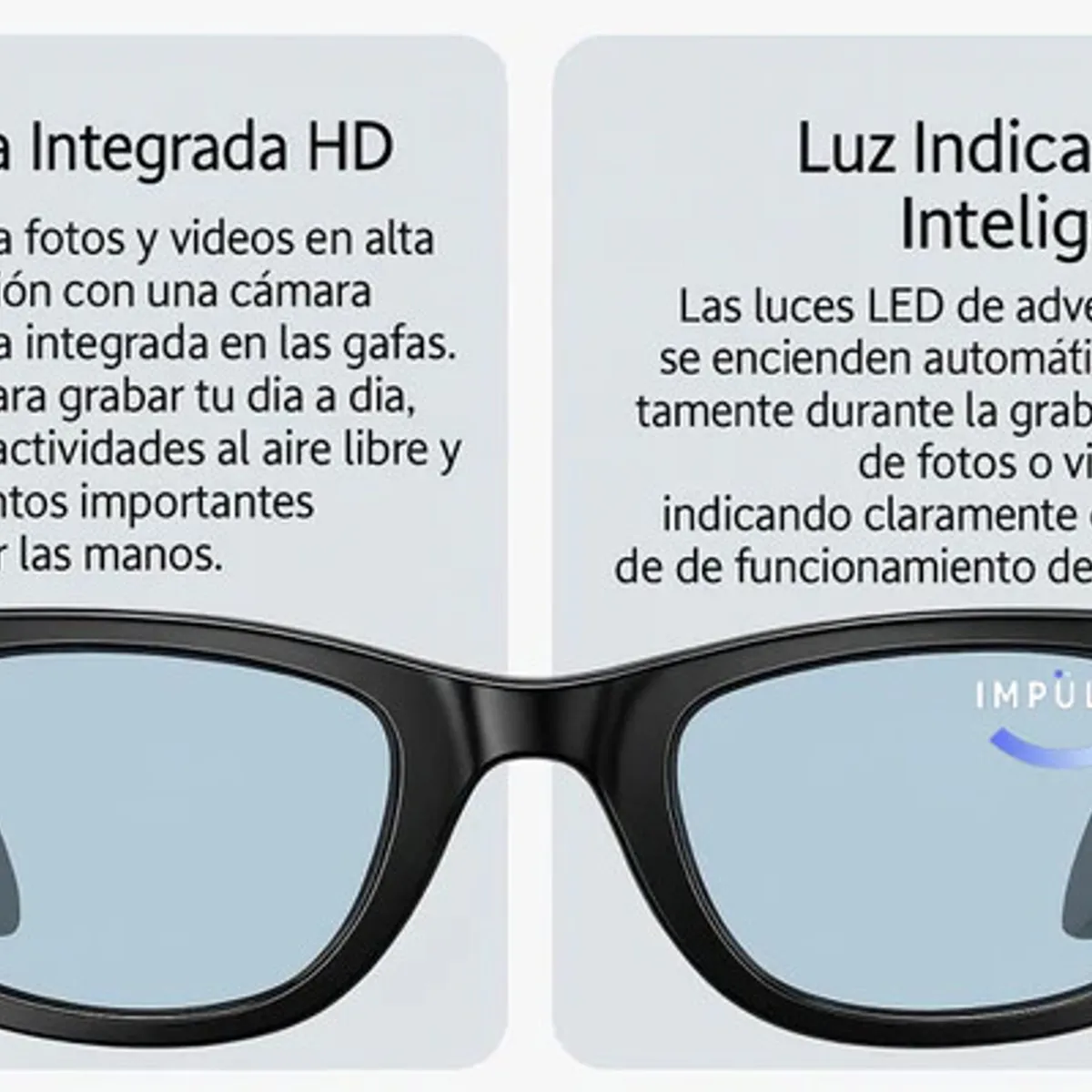 GENERICO - Lentes Gafas Inteligentes Fotocromaticos Ai Cámara 2k Traductor idiomas Wifi Audio HI FI