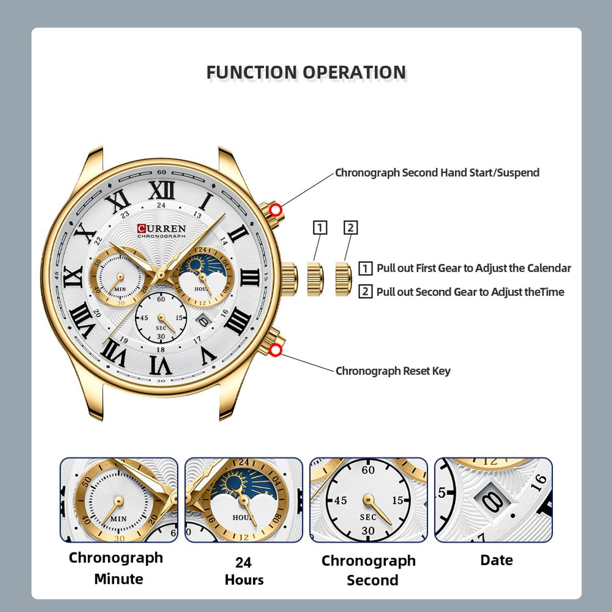 CURREN - Reloj Curren Hombre - Dorado