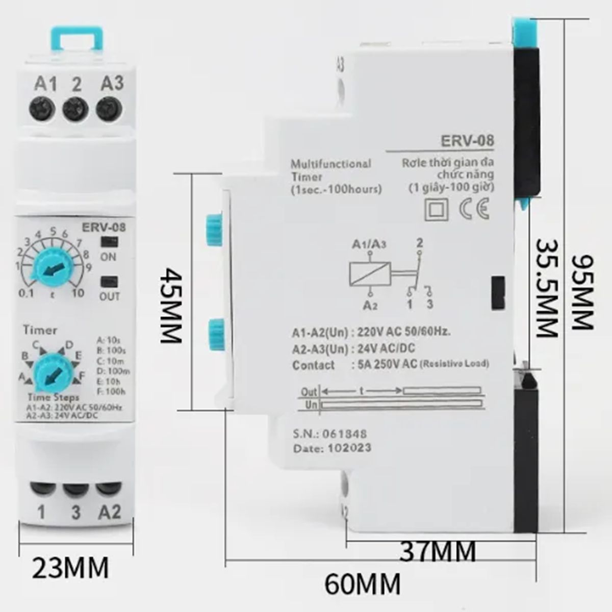 GENERICO - Rele Temporizador On Delay 24v-220v Retardo A La Conexion