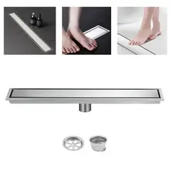 ATURE - Drenaje Lateral Ducha Antiolor Anti-obstrucción Antidesagüe Plata