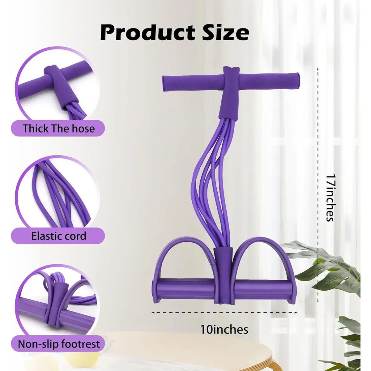 GENERICO - Banda Elástica De Tubo Flexible Con Pedal Y Manilla