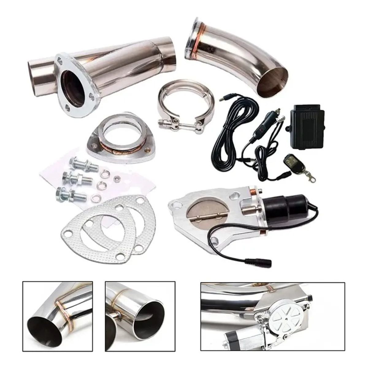GENERICO - Cut Out Exhaust Tubo Escape Libre 2in+Control Remoto Nuevo