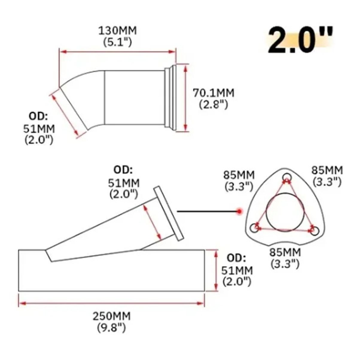 GENERICO - Cut Out Exhaust Tubo Escape Libre 2in+Control Remoto Nuevo
