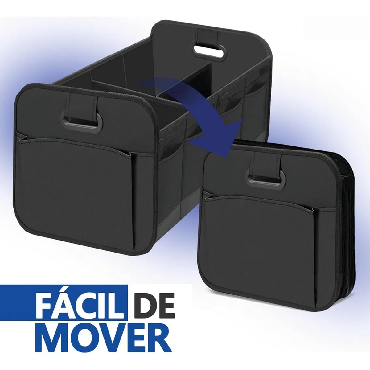 GENERICO - Caja Organizadora De Maleta Auto Bolso Maletero Plegable Negro Puro