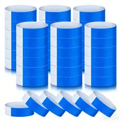 ATURE - 300 Pulseras Papel De Imprimible Para Eventos Fiestas Azul
