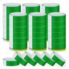 ATURE - 300 Pulseras Papel De Imprimible Para Eventos Fiestas Verde