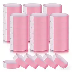ATURE - 300 Pulseras Papel De Imprimible Para Eventos Fiestas Rosa