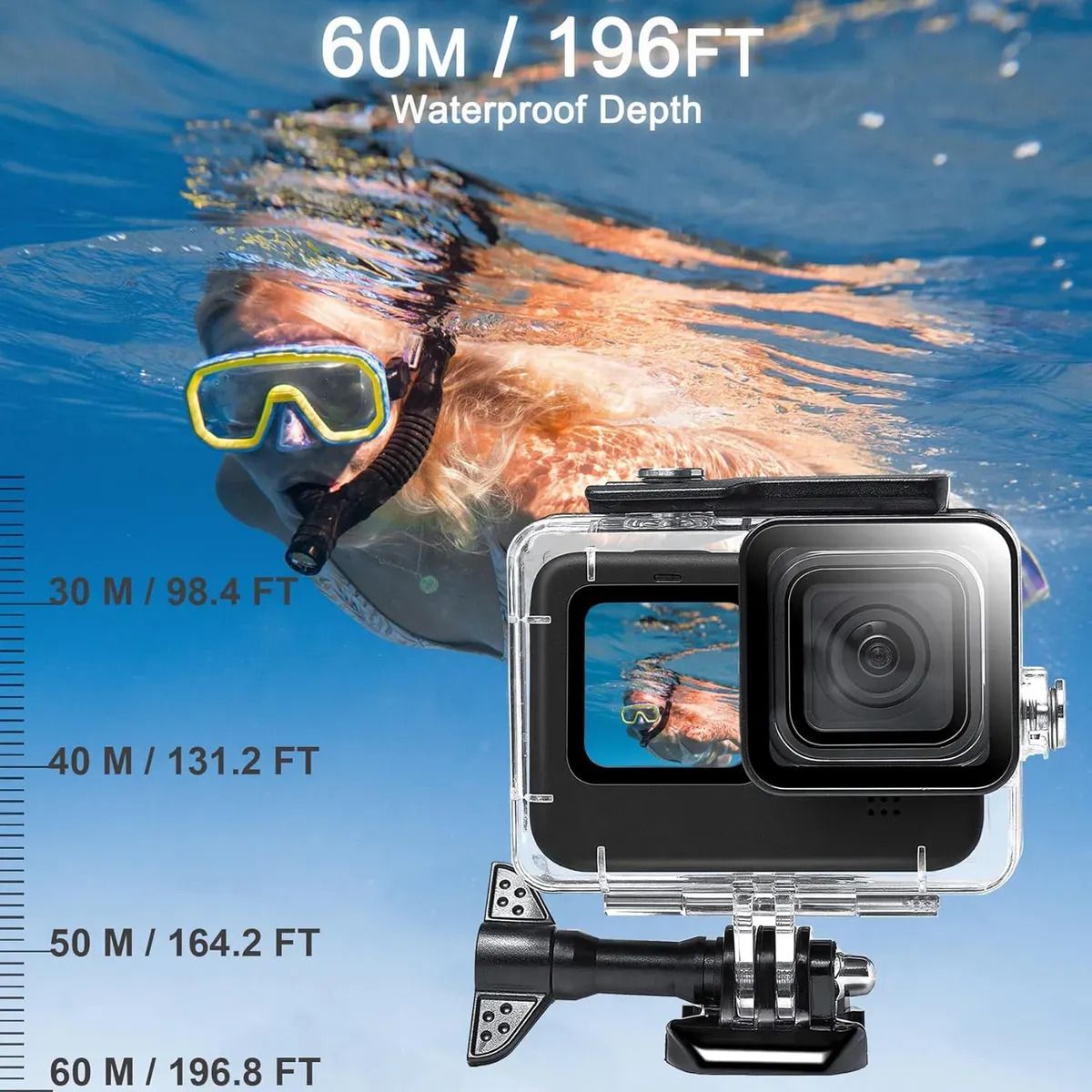 GENERICO - Carcasa Impermeable Para Gopro Hero 9,10,11,12,13 Black Agua