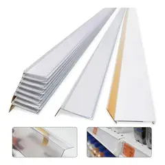 GENERICO - 10m Porta Fleje Adhesivo Tipo L Precio Plastico Transparente