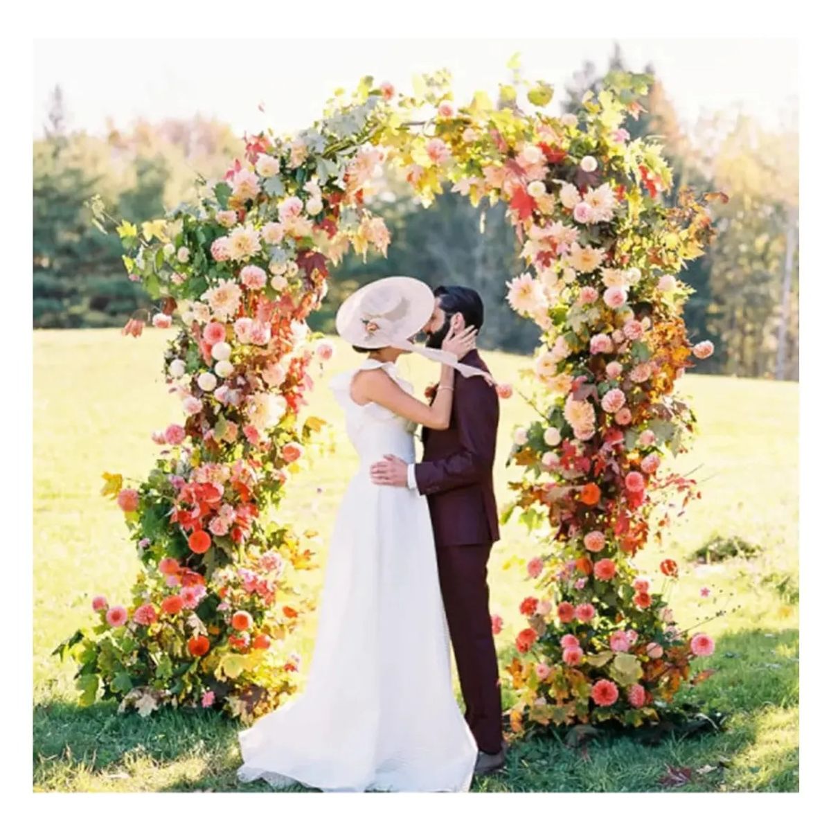 GENERICO - Arco Jardín Plantas Globos Matrimonio Metal Altura Ajustable