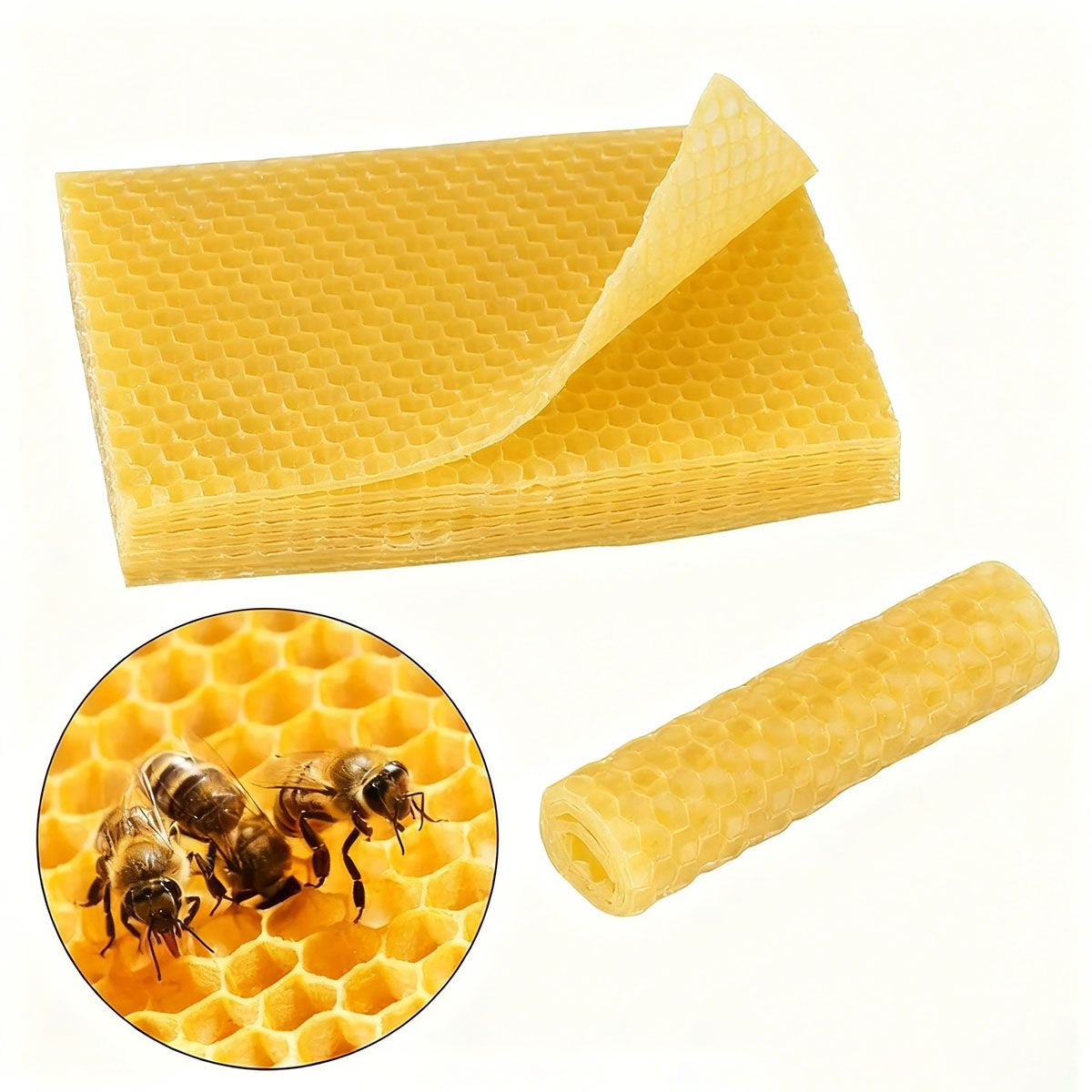GENERAL - Láminas De Cera De Abeja 1 Kg, 41x20 Cm