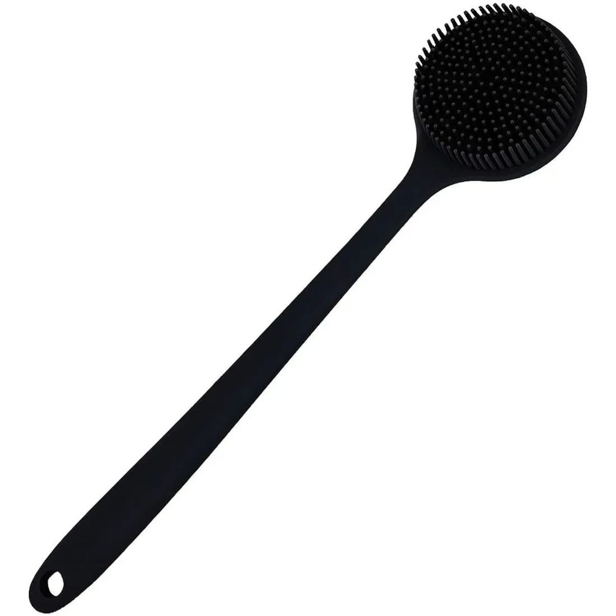 KUANGYE - Cepillo Ducha De Silicona Para Fregar La Espalda Exfoliante Negro
