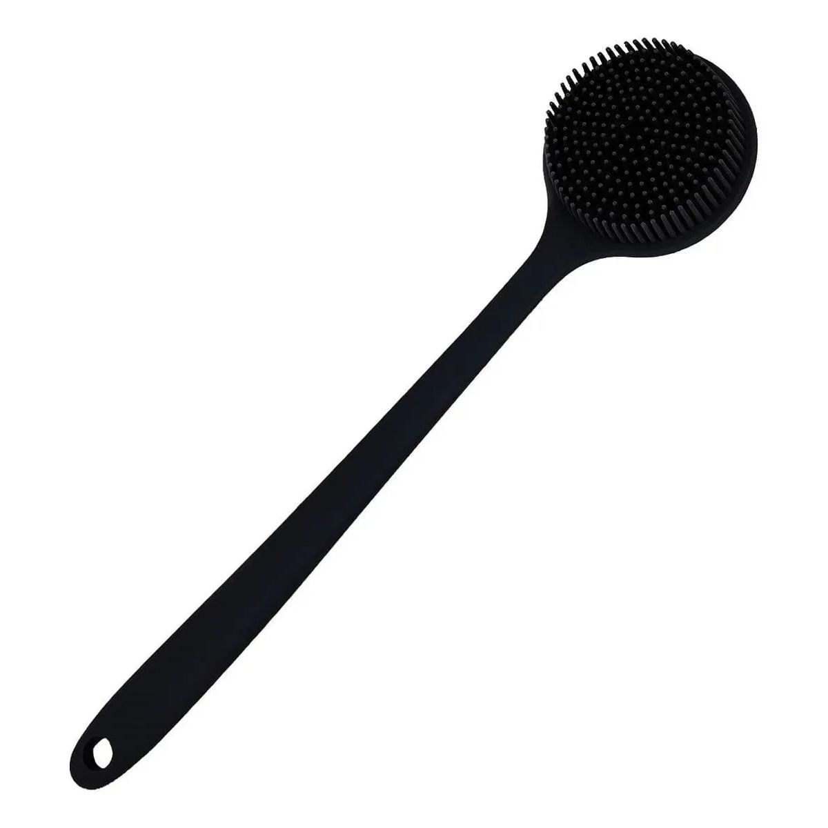 KUANGYE - Cepillo Ducha De Silicona Para Fregar La Espalda Exfoliante Negro