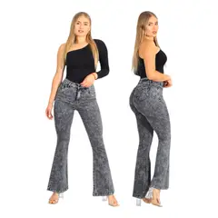 MC PRINS - Jeans Flare Push Up Acampanado Levanta Cola Corte Colombiano