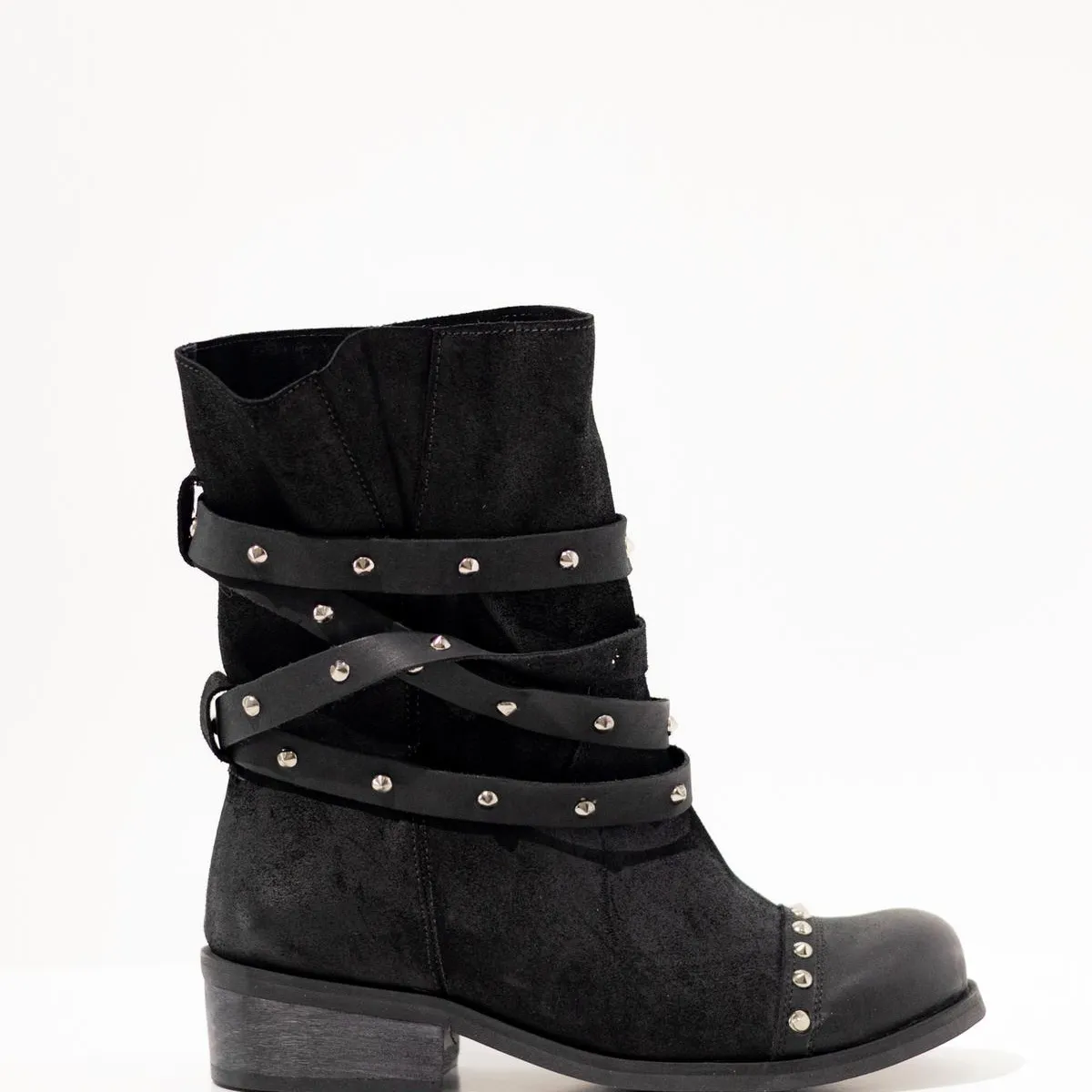 GIANI DAFIRENZE - Bota Cuero Mujer Clavel Negro