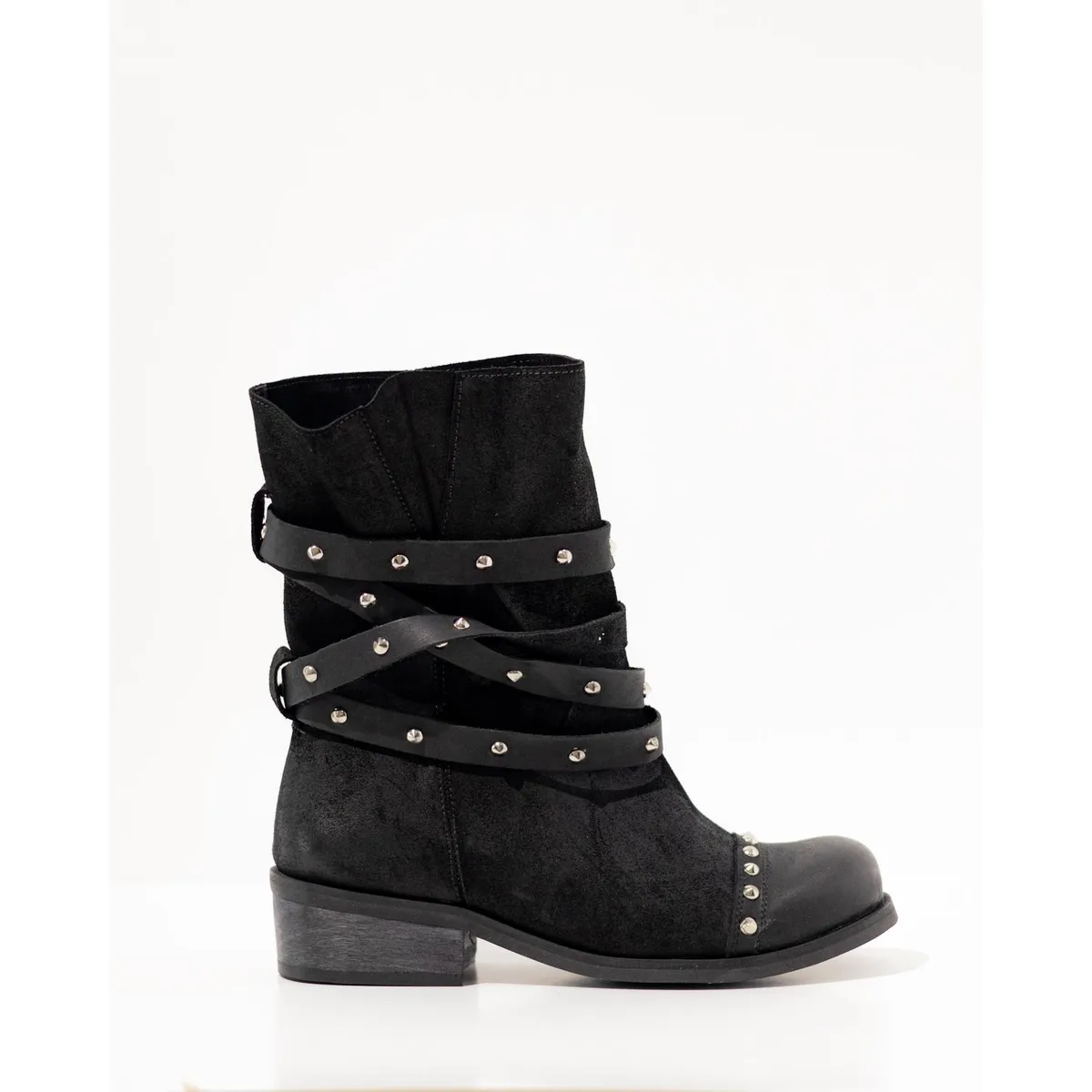 GIANI DAFIRENZE - Bota Cuero Mujer Clavel Negro
