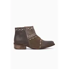 GIANI DAFIRENZE - Botin Cuero Mujer Abubilla Taupe Metalico