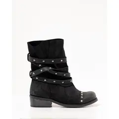 GIANI DAFIRENZE - Bota Cuero Mujer Clavel Negro