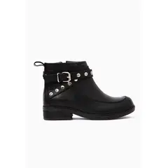 GIANI DAFIRENZE - Botin Cuero Mujer Cua Negro