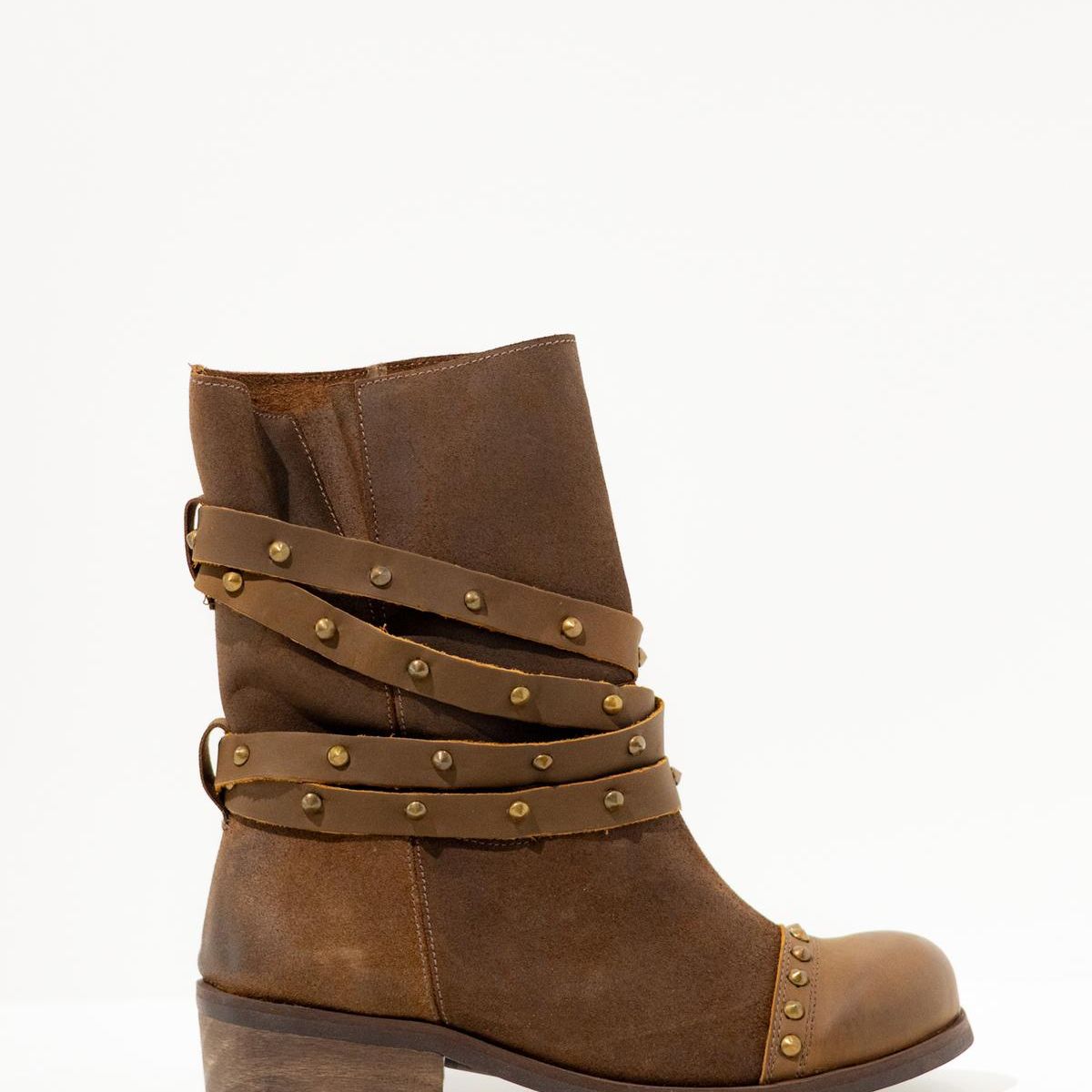 GIANI DAFIRENZE - Bota Cuero Mujer Clavel Cafe