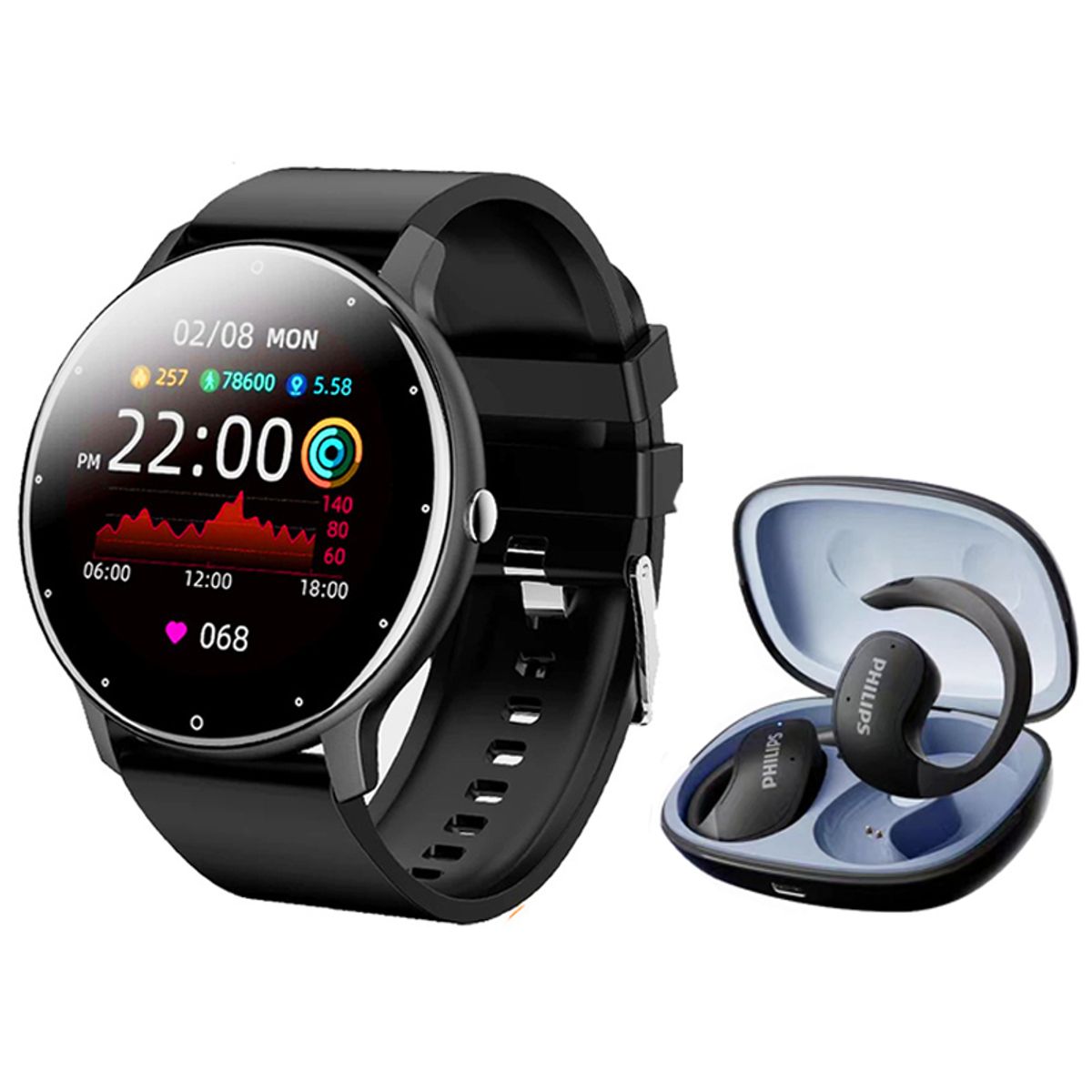 PHILIPS - Audifonos PHILIPS True Wireless Bluetooth TAT2708  y Toumi Fit 2 Reloj inteligente