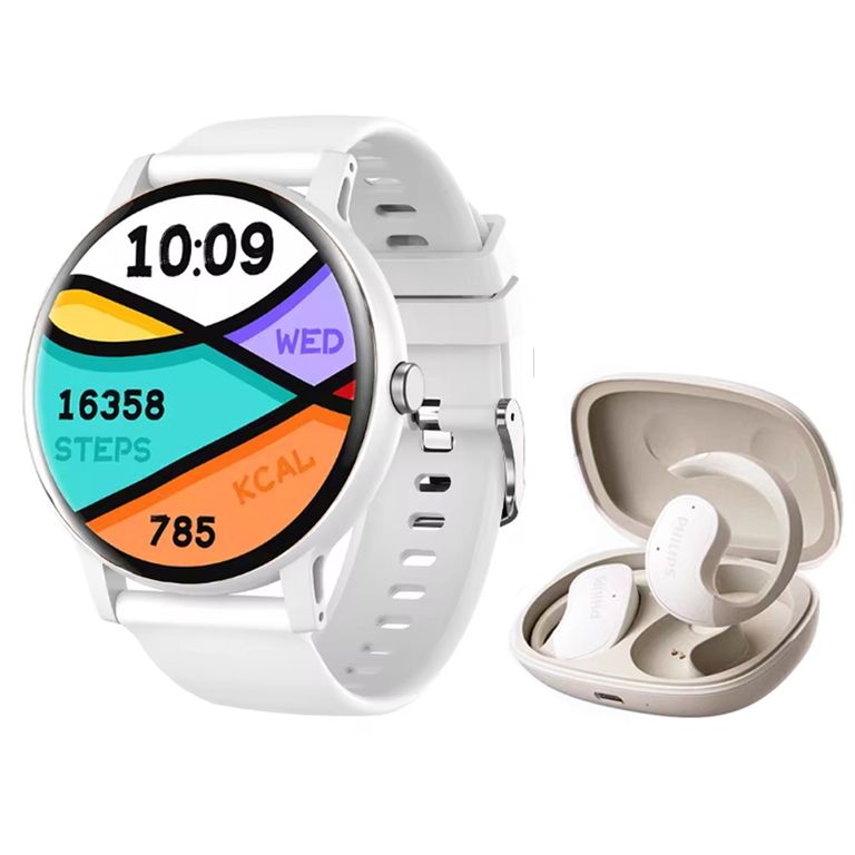 Audifonos True Wireless Bluetooth TAT2708 y Toumi Fit 2 Reloj inteligente