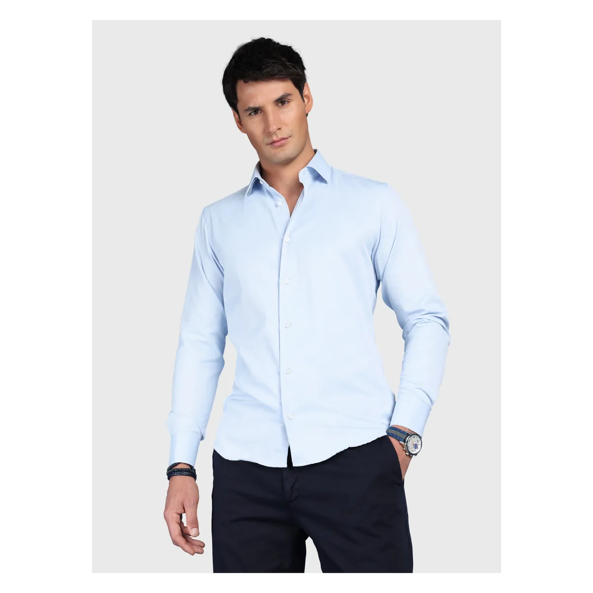 ARROW - Camisa Texturada Slim Fit Celeste Arrow ARROW