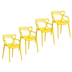 GENERICO - 4 Sillas Comedor Terraza Master Respaldo Apoyabrazos Colores