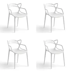 GENERICO - 4 Sillas Comedor Terraza Master Respaldo Apoyabrazos Colores