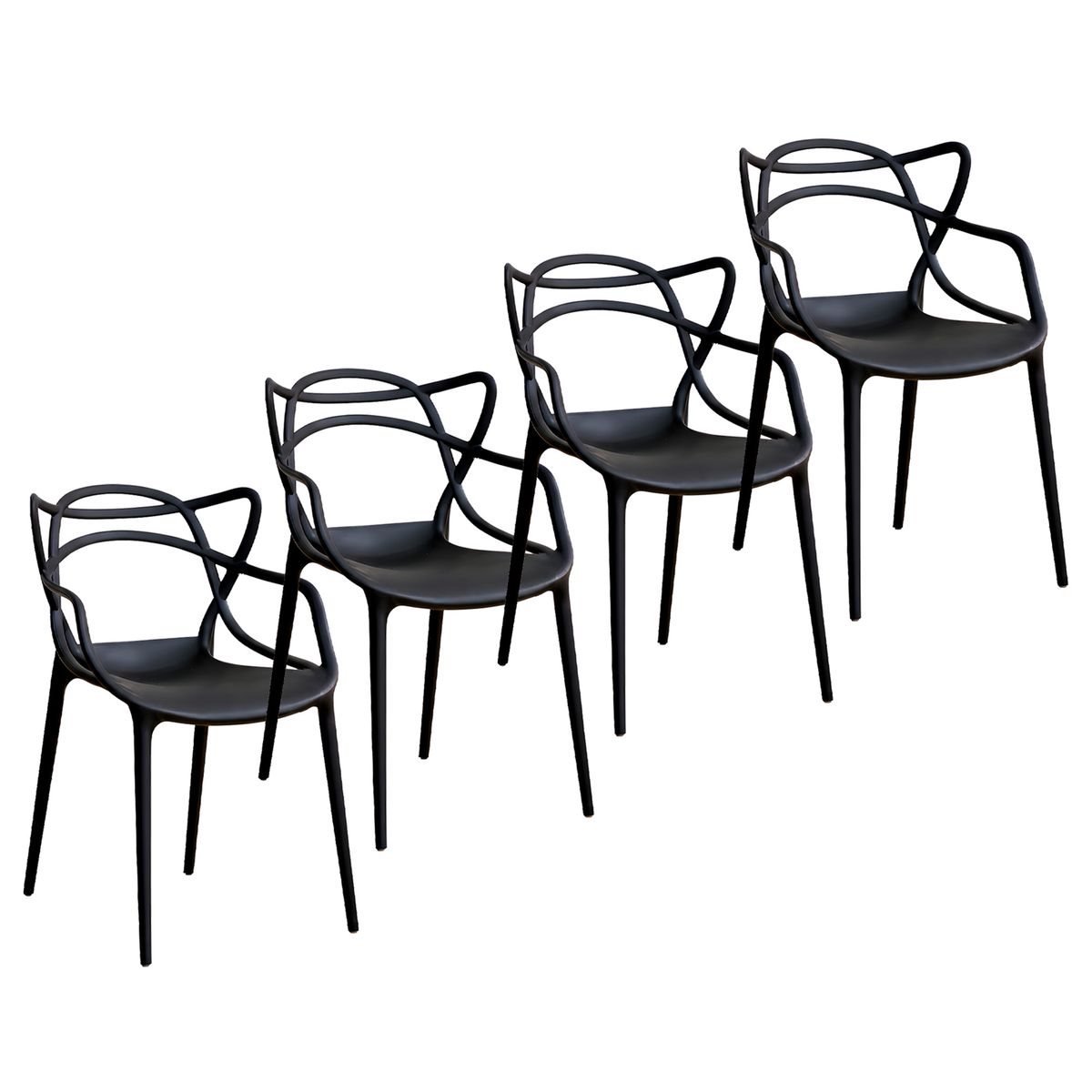 GENERICO - 4 Sillas Comedor Terraza Master Respaldo Apoyabrazos Colores