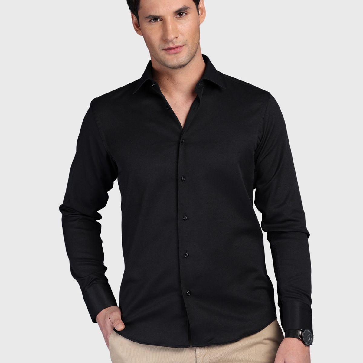 ARROW - Camisa Texturada Slim Fit Negro Arrow ARROW