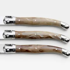 LAGUIOLE - Bloque 6 Cuchillos Dark Horn Jean Dubost