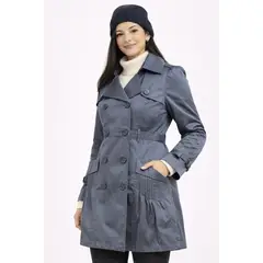 MAGENTA WOMAN - Trench Mujer Botones Acero