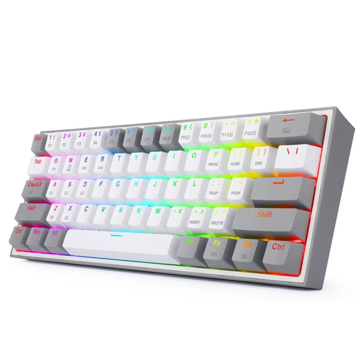 REDRAGON - Teclado Redragon Fizz Pro K616 Blanco y Gris RGB SW RED