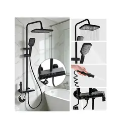 GENERICO - Columna Ducha Moderna 4 Funciones Llave Boton Piano.