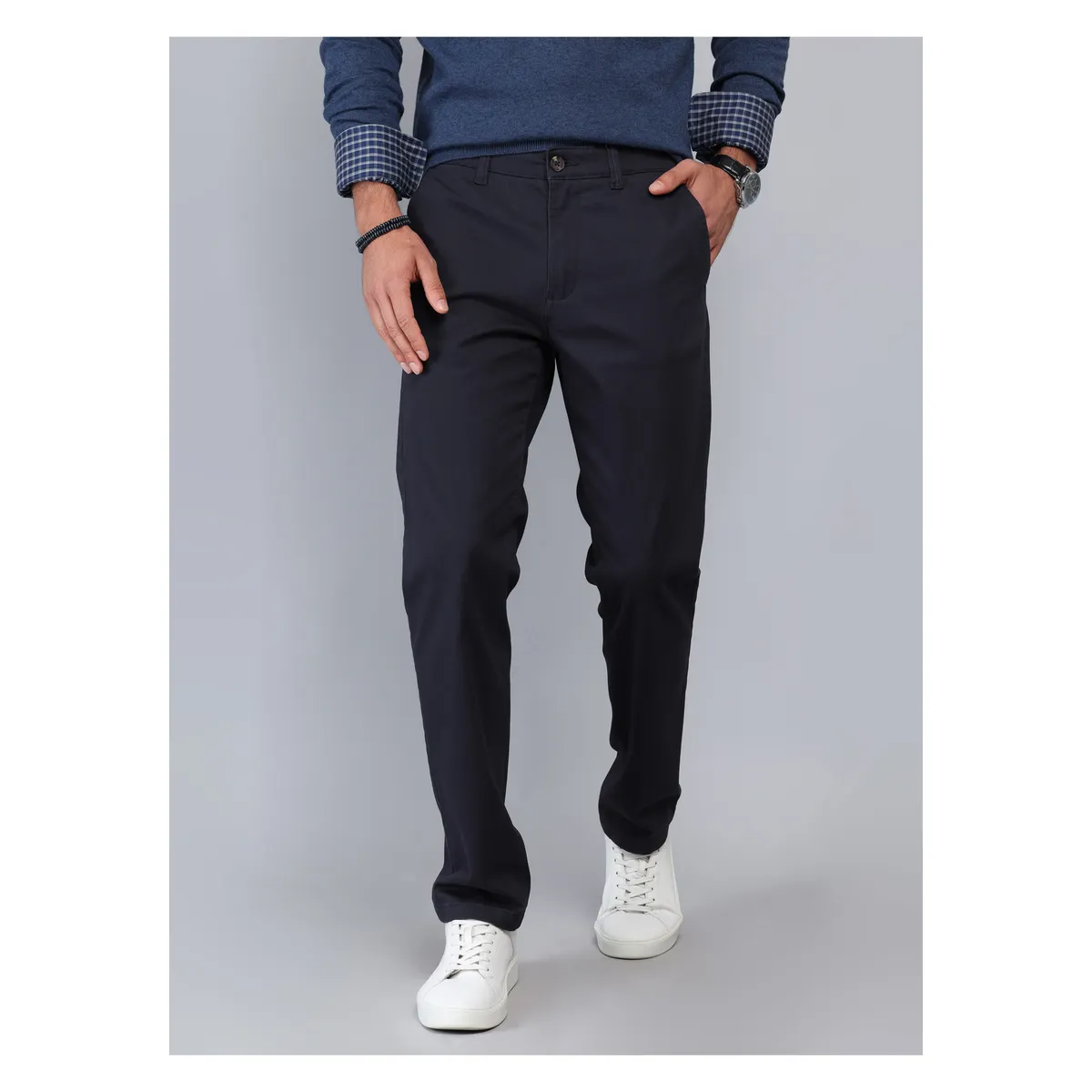 PIERO BUTTI - Pantalón Chino Spandex Regular Fit Azul Marino Piero Butti PIERO BUTTI