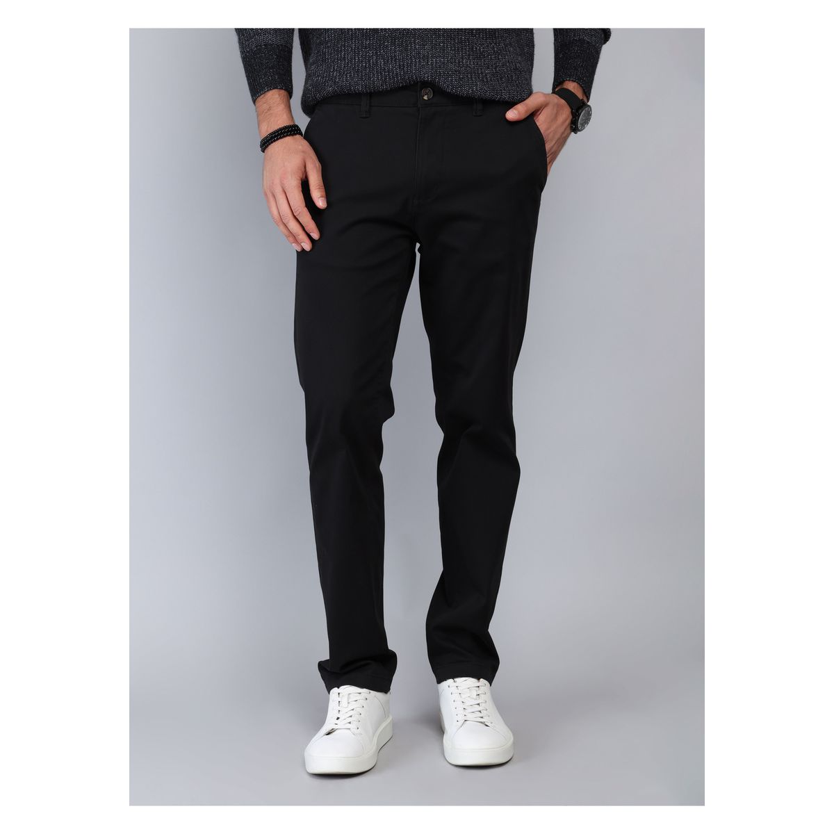 PIERO BUTTI - Pantalón Chino Spandex Regular Fit Negro Piero Butti PIERO BUTTI