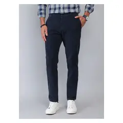 PIERO BUTTI - Pantalón Cotelé Spandex Regular Fit Azul Marino