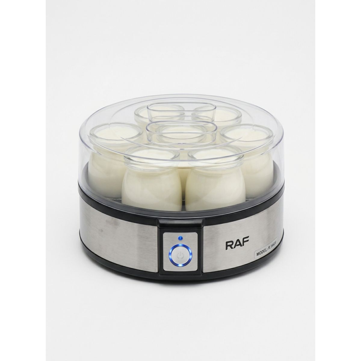 RAF - Yogurtera Electrica RAF 7 Vasitos Vidrio 20W Yogurt Casero Natural Saludable PTC