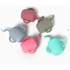 GENERICO - Vaso de silicona con bombilla azul